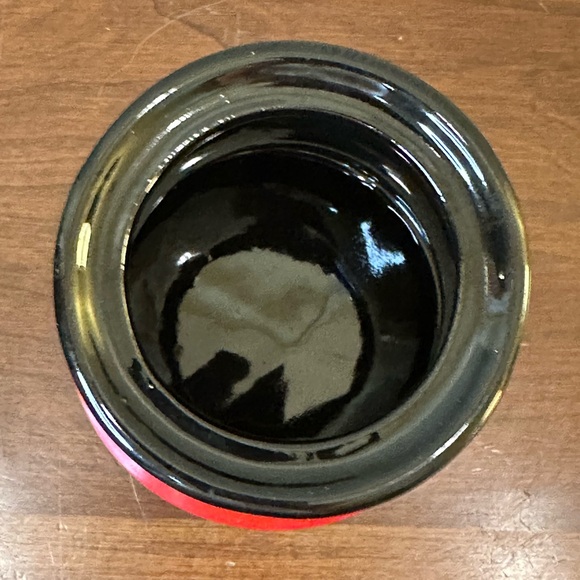 🌟HP🌟VTG 1970s Lava Red Drip Glaze Creamer & Lidded Sugar Bowl Red Clay Pottery - Picture 12 of 13